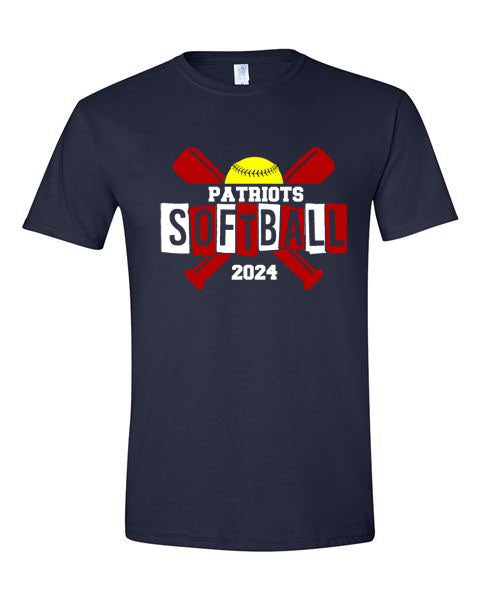 Seeger Patriots Softball - Navy  - Tshirt, Long Sleeve Tshirt, Crew Neck or Hooded Sweatshirt