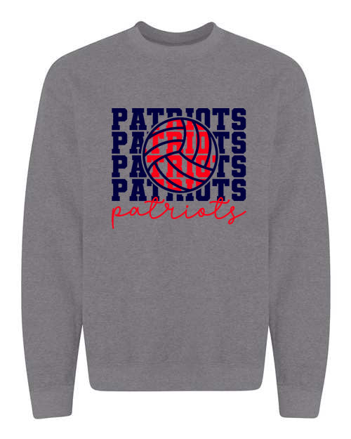 Seeger Patriot Volleyball - Grey - T-Shirt, Long Sleeve T-shirt, Crew Neck or Hooded Sweatshirt