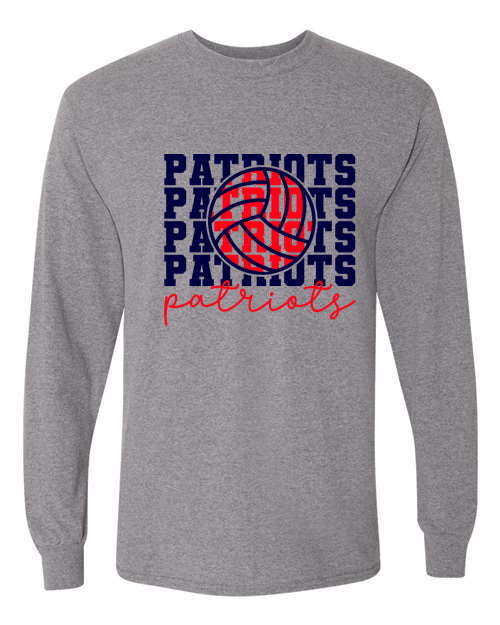 Seeger Patriot Volleyball - Grey - T-Shirt, Long Sleeve T-shirt, Crew Neck or Hooded Sweatshirt