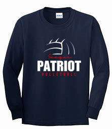 Seeger Patriot Volleyball - Navy - T-Shirt, Long Sleeve T-shirt, Crew Neck or Hooded Sweatshirt