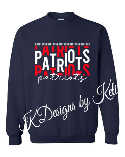 Patriots Patriots Patriots - Navy - Tshirt, Longsleeve T, Crewneck, or Hooded Sweatshirt