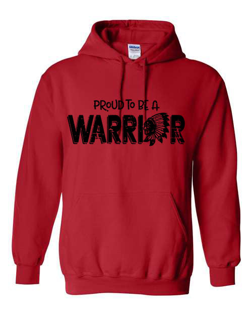 Warren Central Warriors - Proud to be a warrior - Red - T-Shirt, Long Sleeve T-shirt, Crew Neck or Hooded Sweatshirt