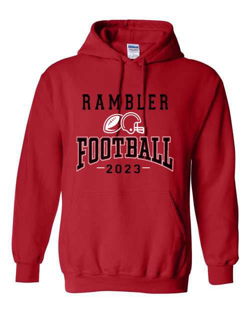 Rambler Football - Red - T-Shirt, Long Sleeve T-shirt, Crew Neck or Hooded Sweatshirt