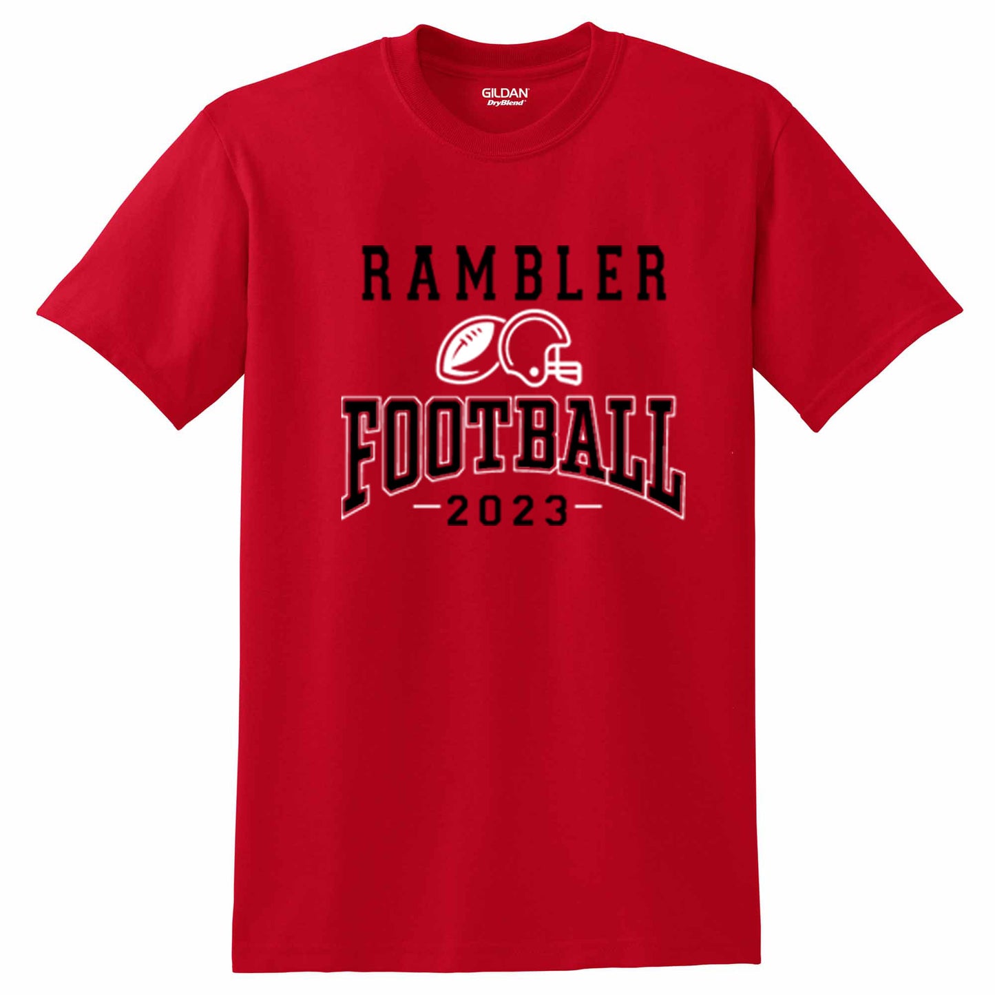 Rambler Football - Red - T-Shirt, Long Sleeve T-shirt, Crew Neck or Hooded Sweatshirt