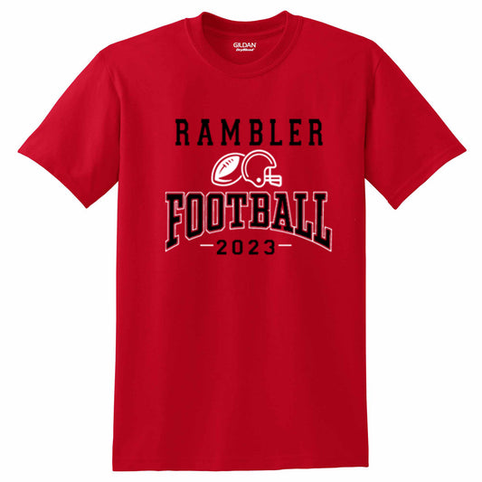 Rambler Football - Red - T-Shirt, Long Sleeve T-shirt, Crew Neck or Hooded Sweatshirt