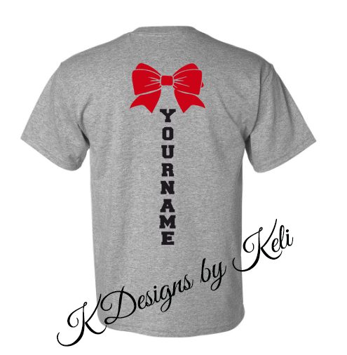 Rambler Cheer - Red and Black - Personalized T- shirt, Long sleeve T, Crewneck, or Hooded Sweatshirt, Baseball T (Copy)