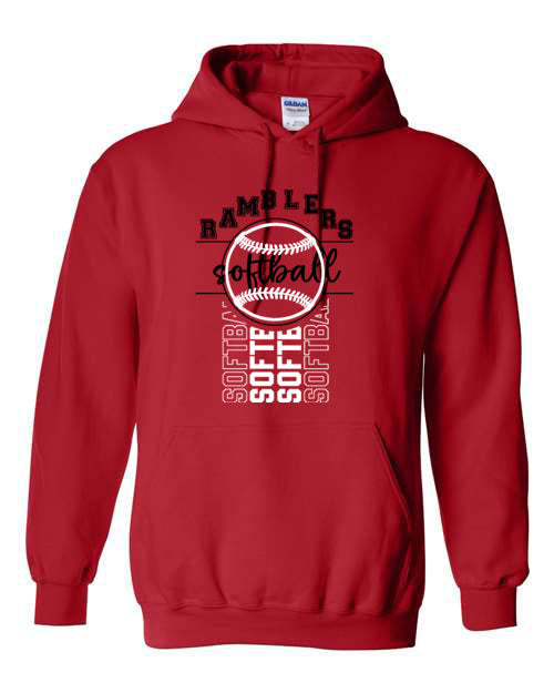 Ramblers Softball - Red - Tshirt, Longsleeve T, Crewneck, or Hooded Sweatshirt