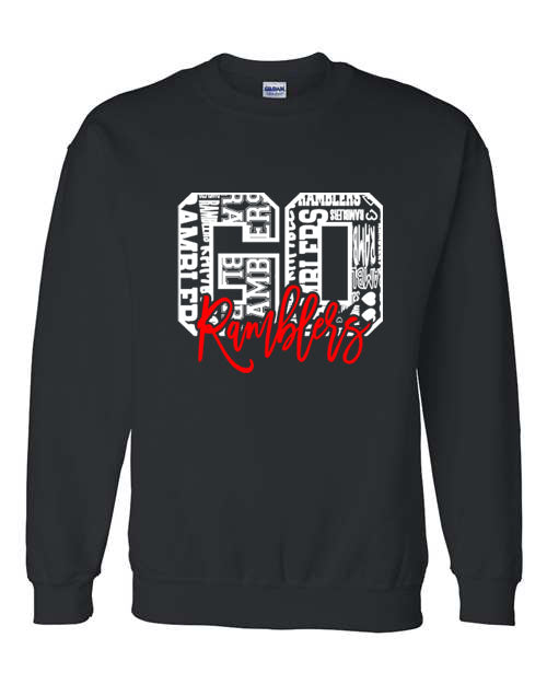 Attica Ramblers - Go Ramblers - Black -  T-Shirt, Long Sleeve T-shirt, Crew Neck or Hooded Sweatshirt