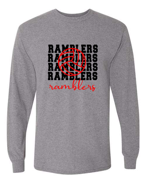 Attica Ramblers - Volleyball - Grey-  T-Shirt, Long Sleeve T-shirt, Crew Neck or Hooded Sweatshirt