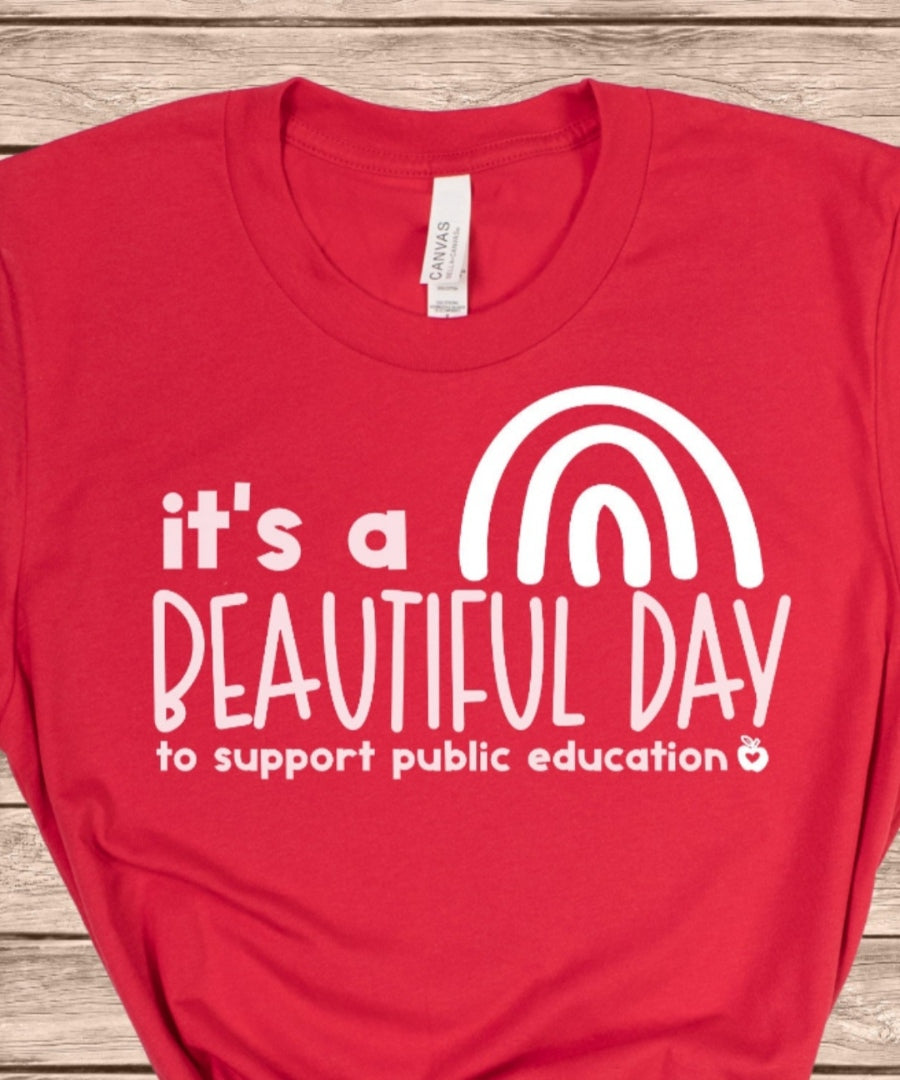 It's a beautiful day to support public education - Red For Ed