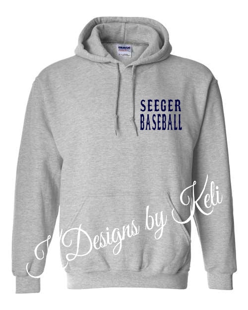 Seeger Baseball - Sport Grey - Tshirt, Longsleeve T, Crewneck, or Hooded Sweatshirt