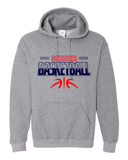 Seeger Basketball - Graphite Gray - Hooded Sweatshirt 2