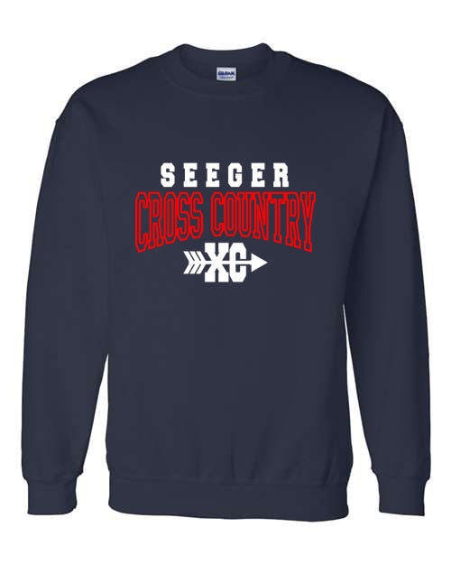 Seeger Cross Country - Navy - T-Shirt, Long Sleeve T-shirt, Crew Neck or Hooded Sweatshirt