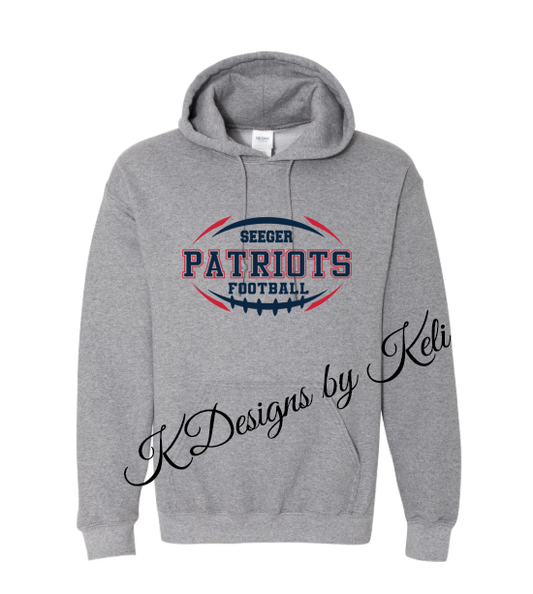 Seeger Patriot Football 25 - Sport Grey - Hooded Sweatshirt