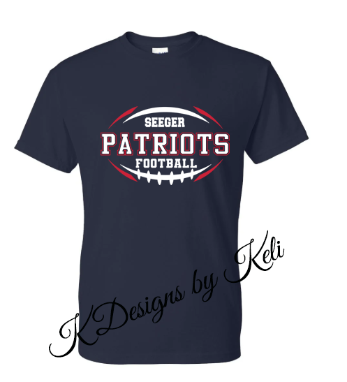 Seeger Patriot Football 25 - Navy - T-shirt