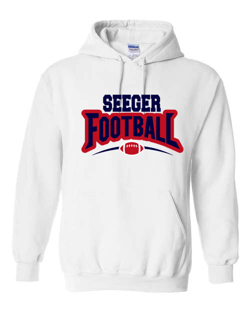 Seeger Football - Hooded Sweatshirt in White