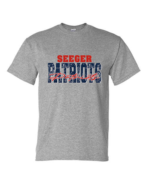 Seeger Patriots - Gray - Tshirt, Longsleeve T, Crewneck, or Hooded Sweatshirt