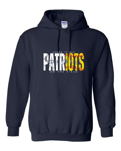 Patriots Softball - Leave it all on the field - Navy - Tshirt, Longsleeve T, Crewneck, or Hooded Sweatshirt