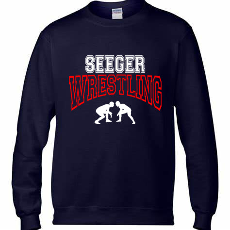 Seeger Wrestling - Navy - Crewneck Sweatshirt