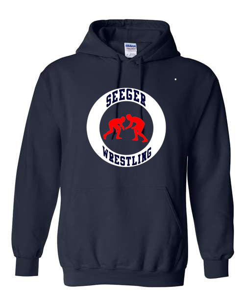 Seeger Wrestling Circle - Hooded Sweatshirt