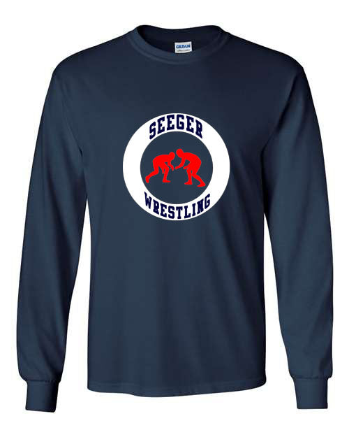 Seeger Wrestling Circle - Long sleeve T-shirt