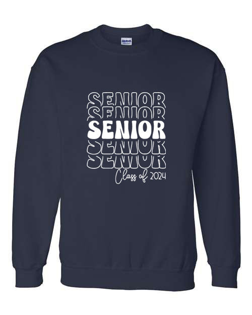 Senior 2024 - Hooded Sweatshirt or Crewneck Sweatshirt - Multiple Color choices