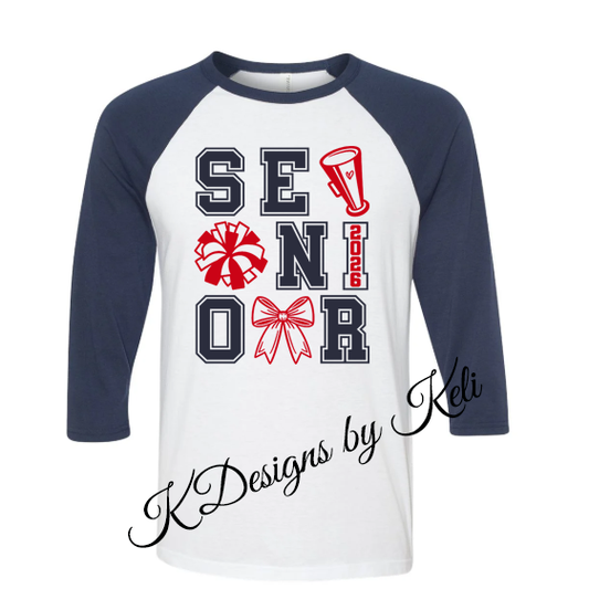 Patriots Cheer Football - Navy - T- shirt, Long sleeve T, Crewneck, or Hooded Sweatshirt, Baseball T