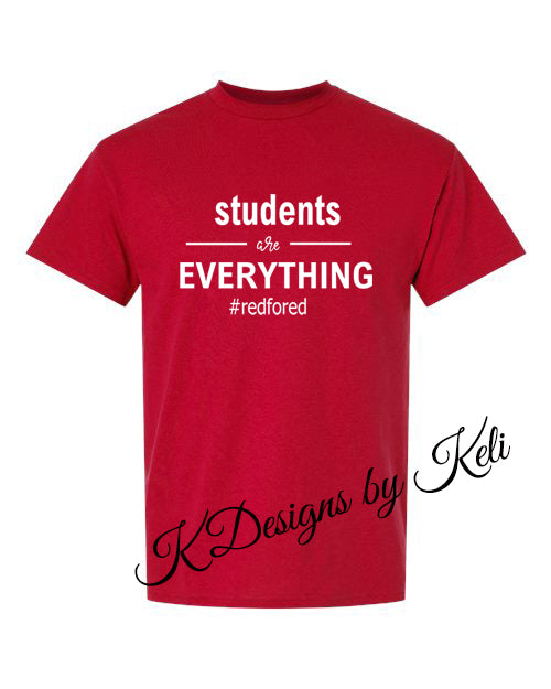 Red For Ed - Design #4 -  T- shirt, Long sleeve T, Crewneck, or Hooded Sweatshirt