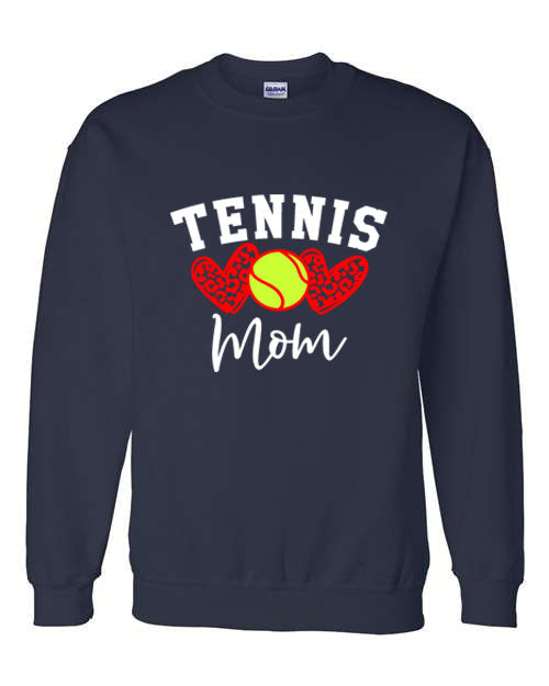 Tennis Mom - Navy- T-Shirt, Long Sleeve T-shirt, Crew Neck or Hooded Sweatshirt