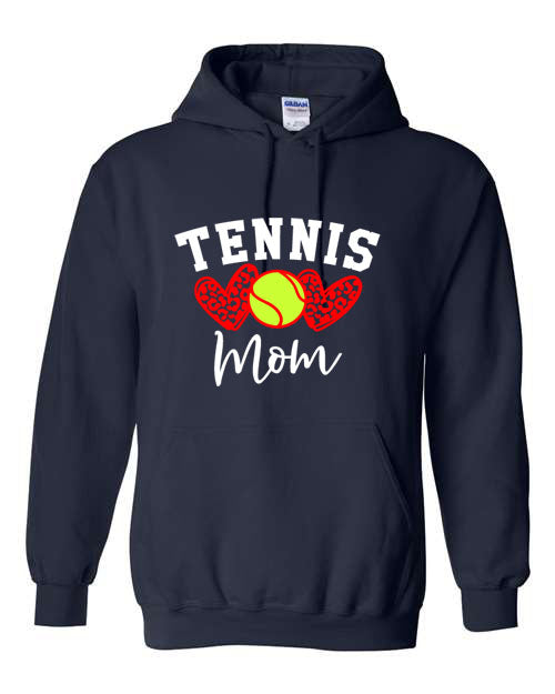 Tennis Mom - Navy- T-Shirt, Long Sleeve T-shirt, Crew Neck or Hooded Sweatshirt