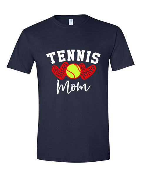 Tennis Mom - Navy- T-Shirt, Long Sleeve T-shirt, Crew Neck or Hooded Sweatshirt