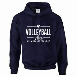 Volleyball Vibes - Hooded or Crewneck Sweatshirt - Multiple Colors Available