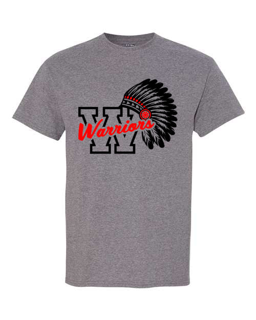 Warren Central Warriors 1 - Graphite Gray - T-Shirt, Long Sleeve T-shirt, Crew Neck or Hooded Sweatshirt