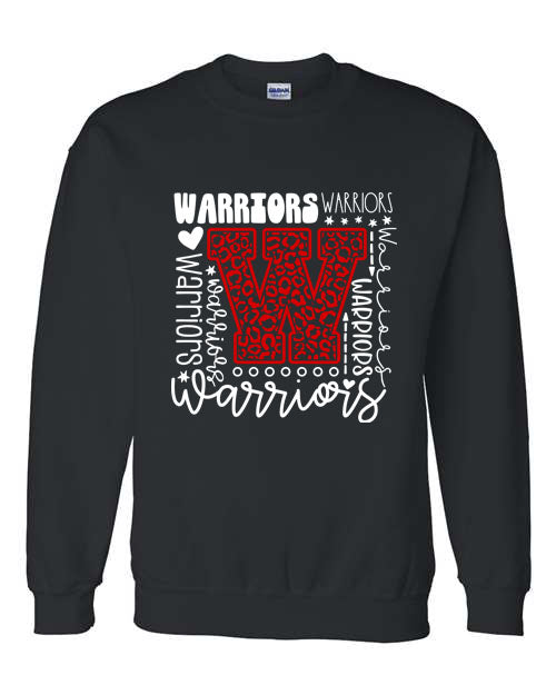 Warriors - Black -  T-Shirt, Long Sleeve T-shirt, Crew Neck or Hooded Sweatshirt