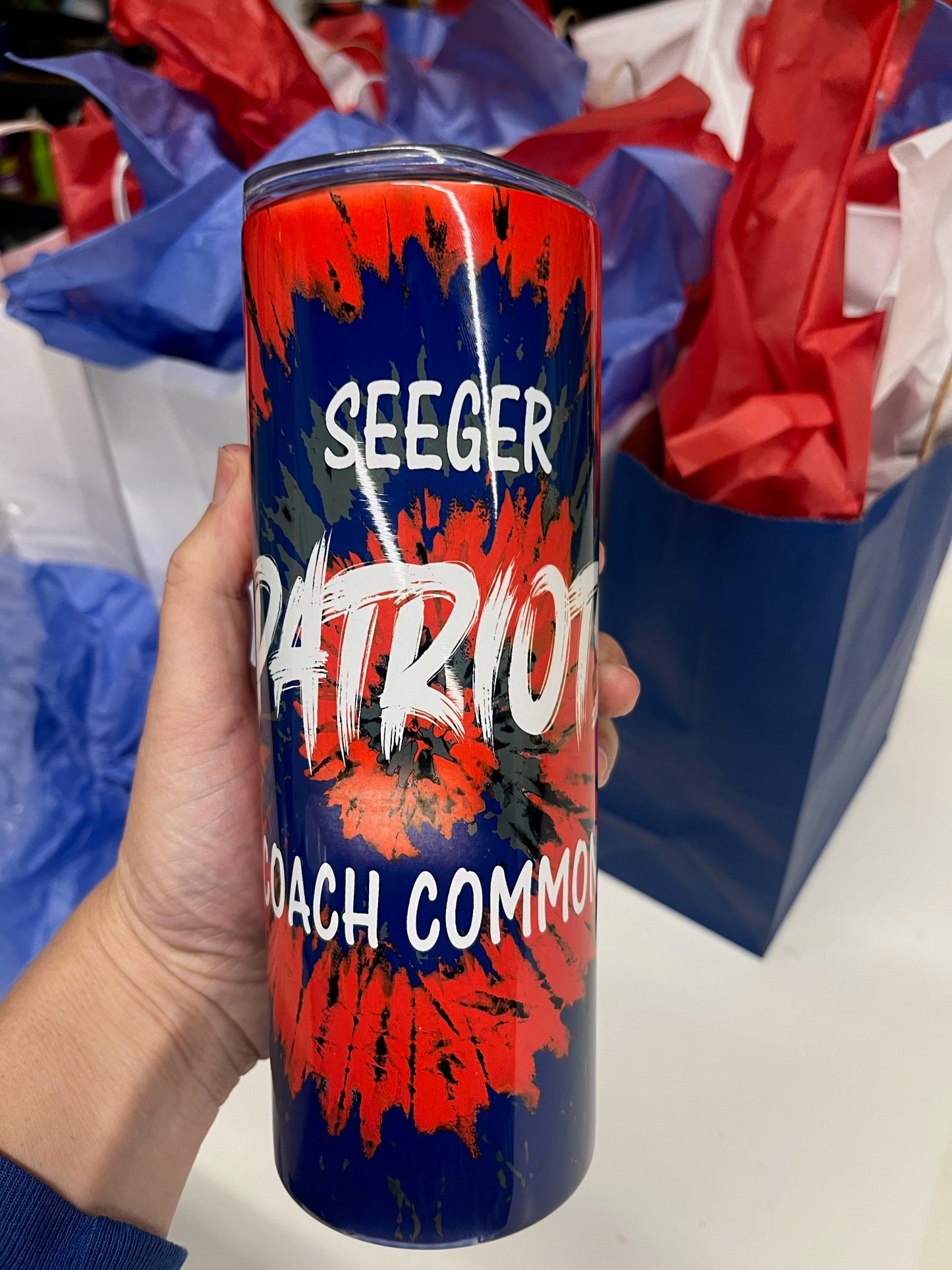 Seeger Patriots Customized 20 oz Tumbler