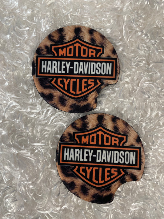 Car Coasters - Set of 2 - Harley Davidson