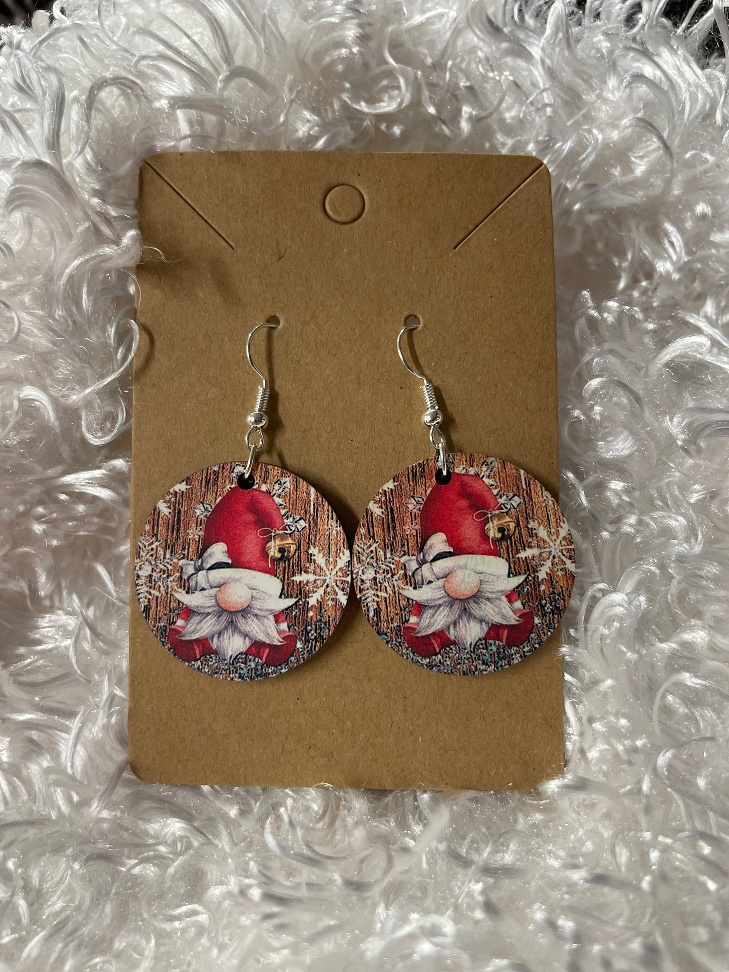 Gnome circle earrings