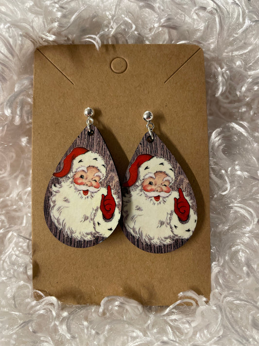 Santa earrings