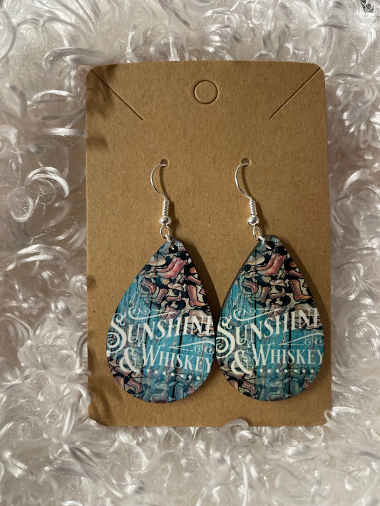 Sunshine and Whiskey teardrop earrings