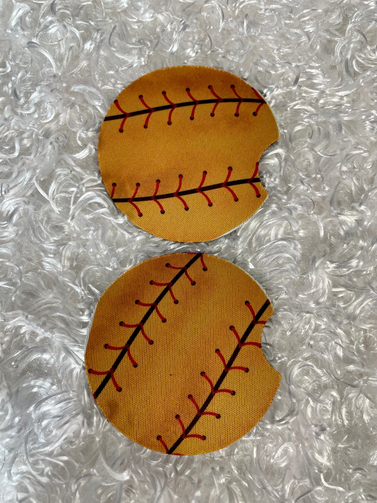 Car Coasters - Set of 2 - Softball