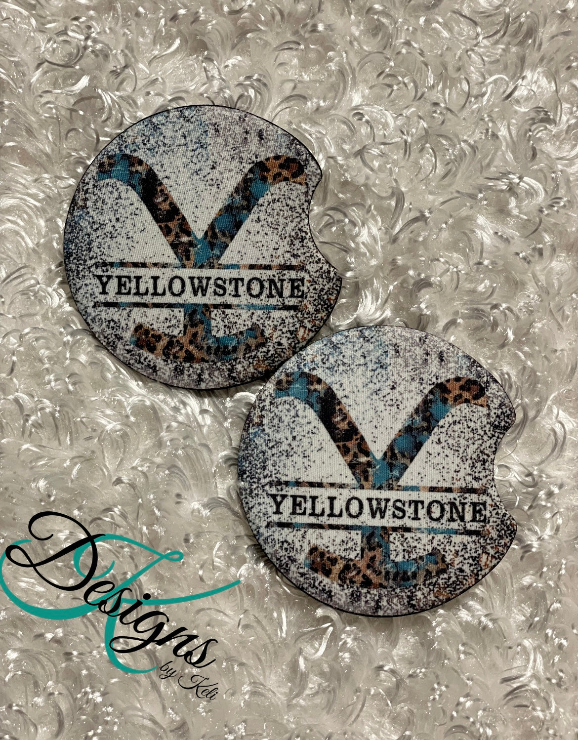 Car Coasters - Set of 2 - Yellowstone