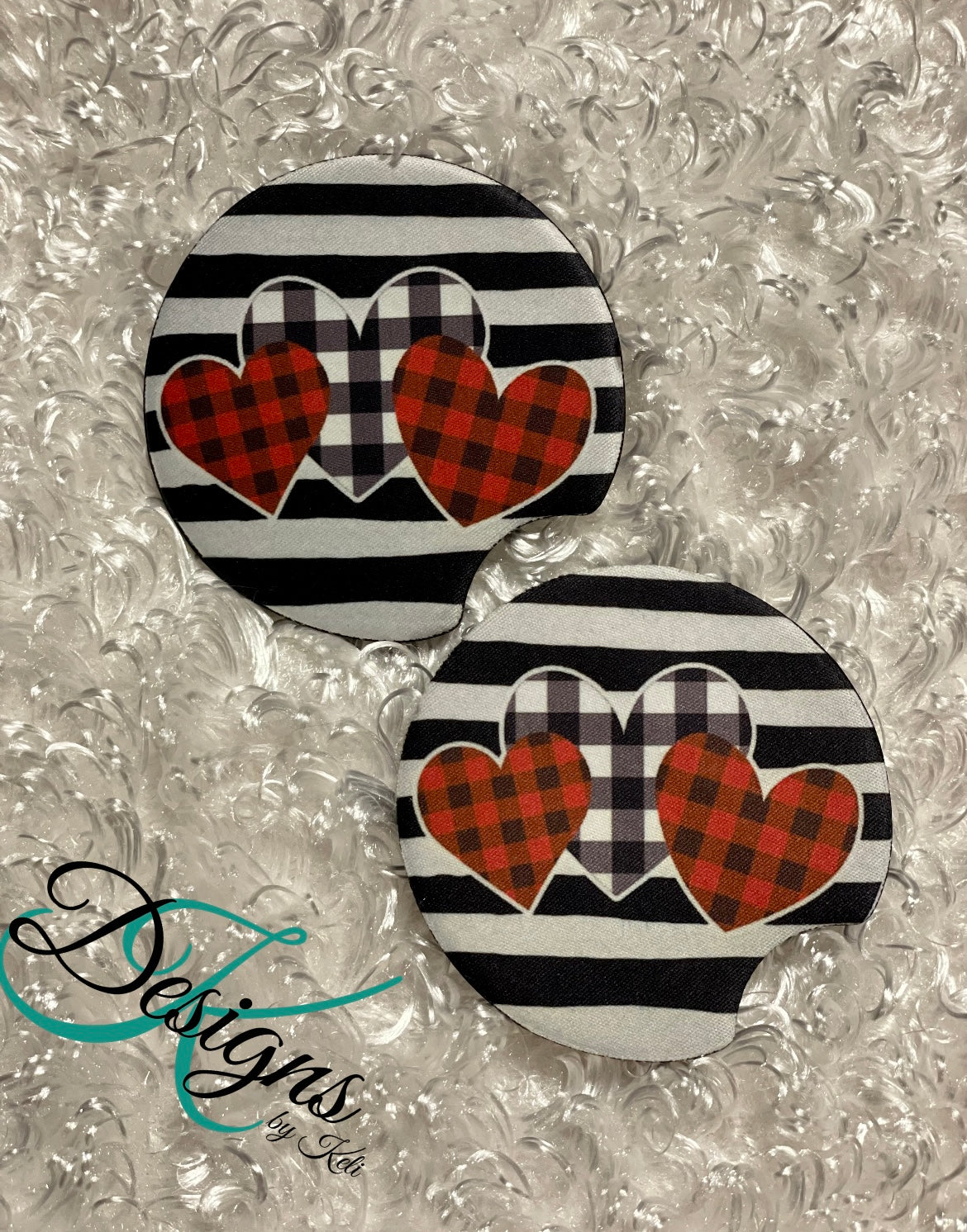 Car Coasters - Set of 2 - Hearts