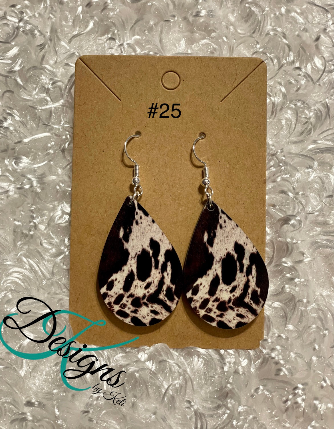 Cowhide earrings